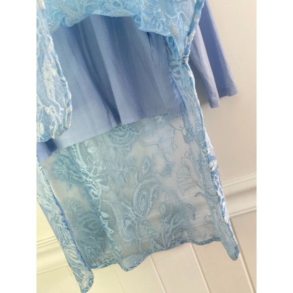 Soft Surroundings 100% Silk Lace whimsical Fairy Romantic Tunic Top Large h42 - Picture 4 of 14